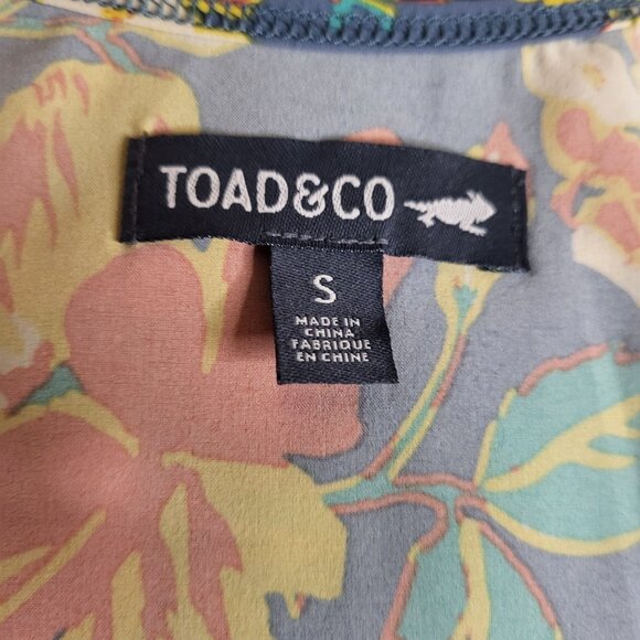 Toad & Co. Sunkissed Livvy Jumpsuit One-Piece Size S Pacific Blue Tulip Floral - Picture 5 of 6